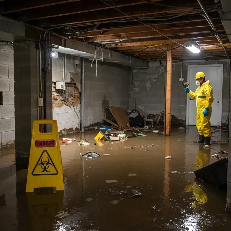 Flooded Basement Electrical Hazard in Ford County, IL Property